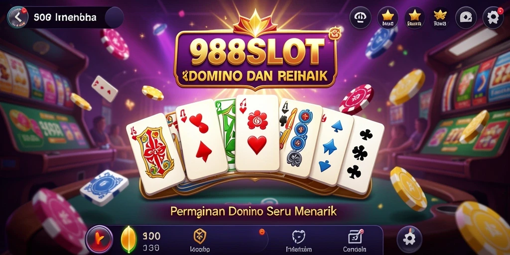 Screenshot gameplay 988SLOT menampilkan aksi permainan Domino yang seru.