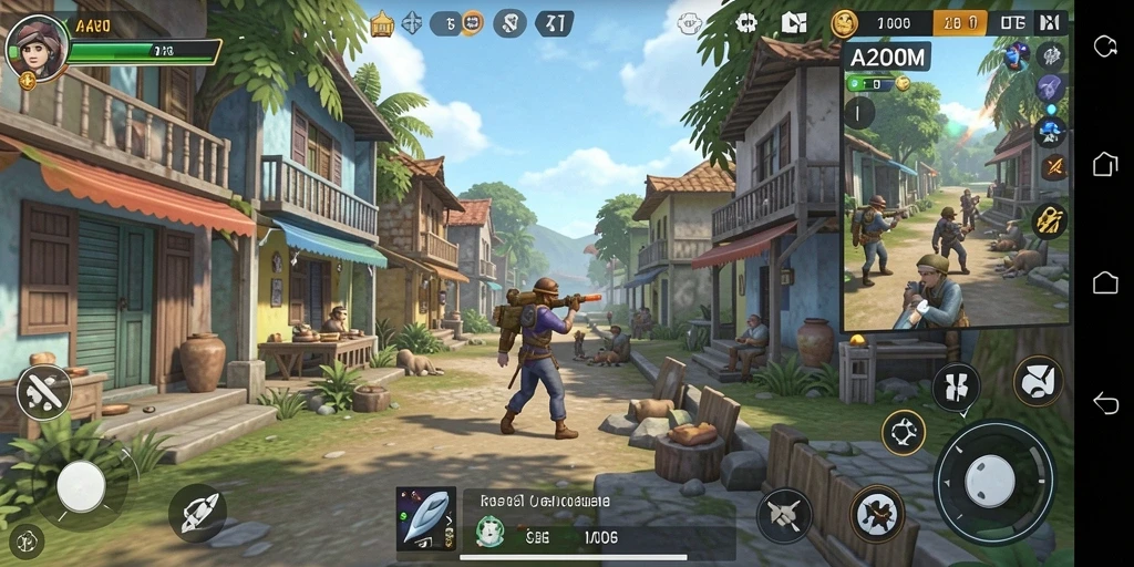 Tampilan gameplay A200M yang ceria dan mengasyikkan.