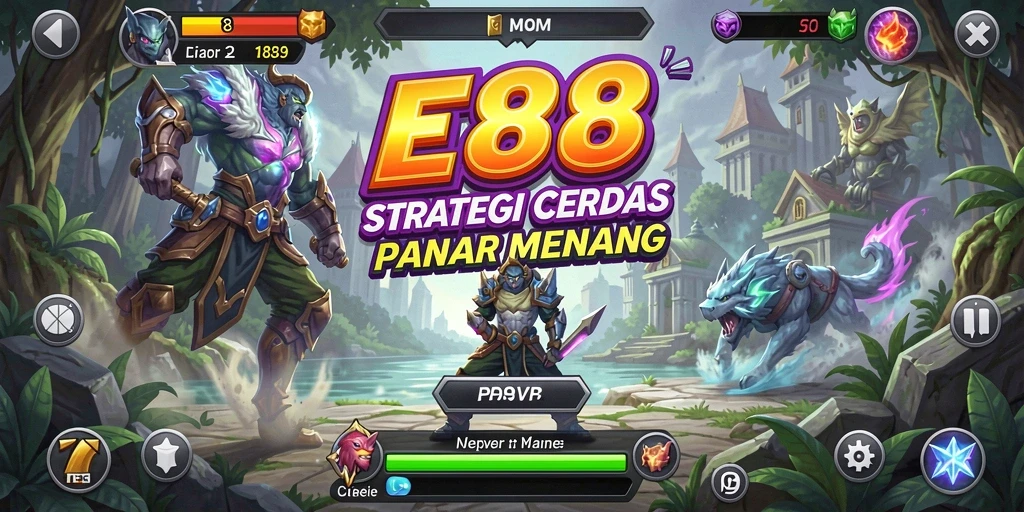 Tampilan gameplay E88 yang menantang dan strategis.