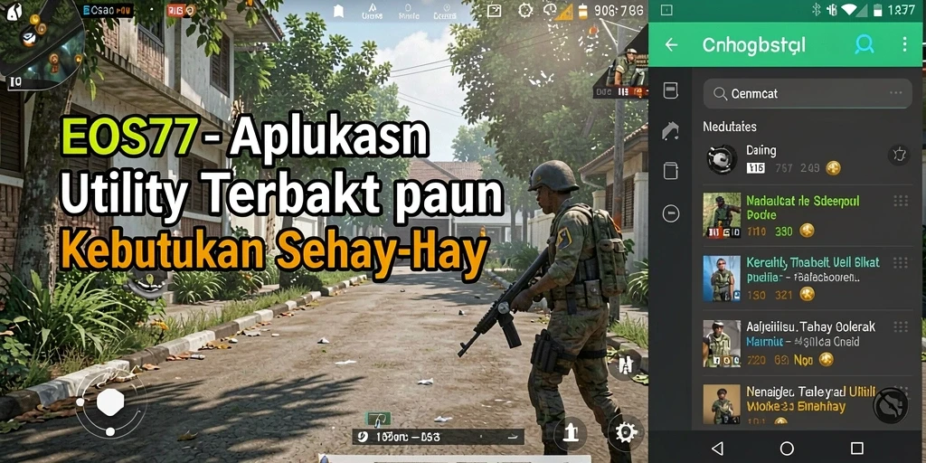 Tampilan utama EOS77 dengan berbagai fitur Utility yang bermanfaat.