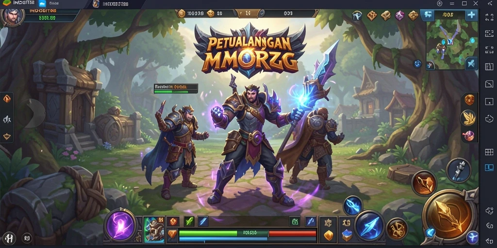 Screenshot yang menunjukkan aksi seru dalam gameplay MMORPG.