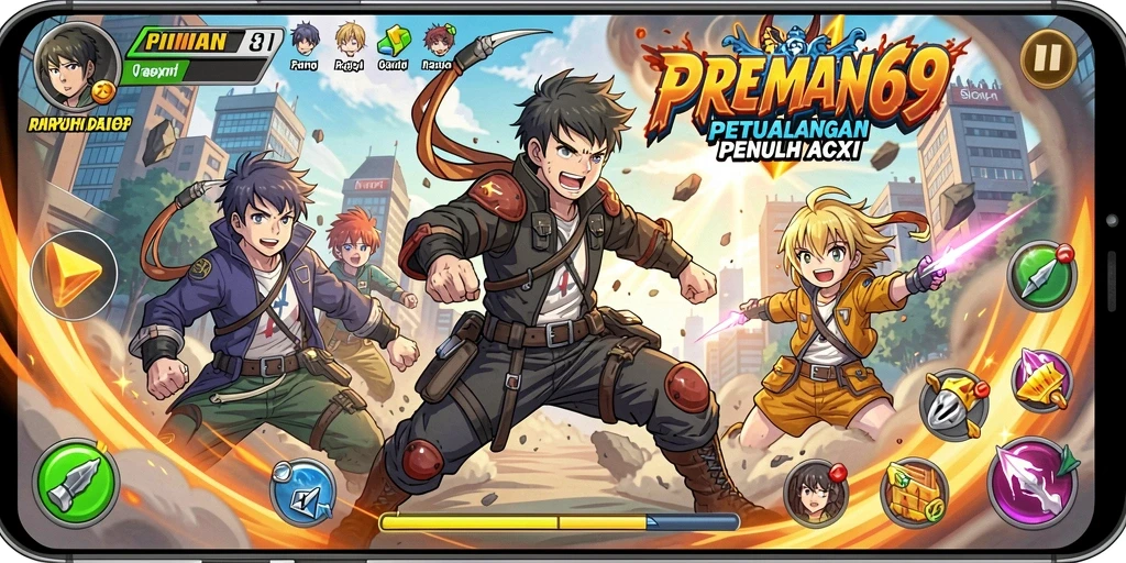 Tampilan menarik dari gameplay PREMAN69 yang penuh aksi.