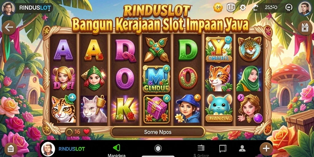 Screenshot gameplay RINDUSLOT menunjukkan keseruan membangun kasino.