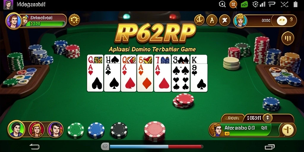 Screenshot RP62RP menampilkan gameplay seru dalam permainan Domino.