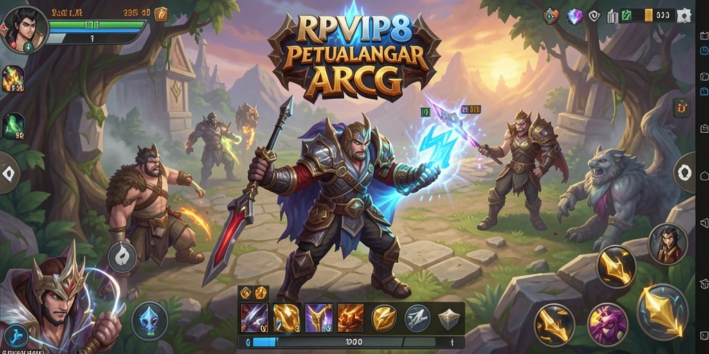Tangkapan layar dari aksi pertarungan seru RPVIP8.